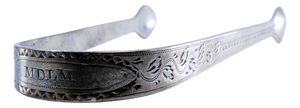 Silver Sugar Tongs with Engraved Elements and Edge Friezes