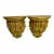 1960's Florentine Ceramic Gilt Wall Brackets - a Pair For Sale
