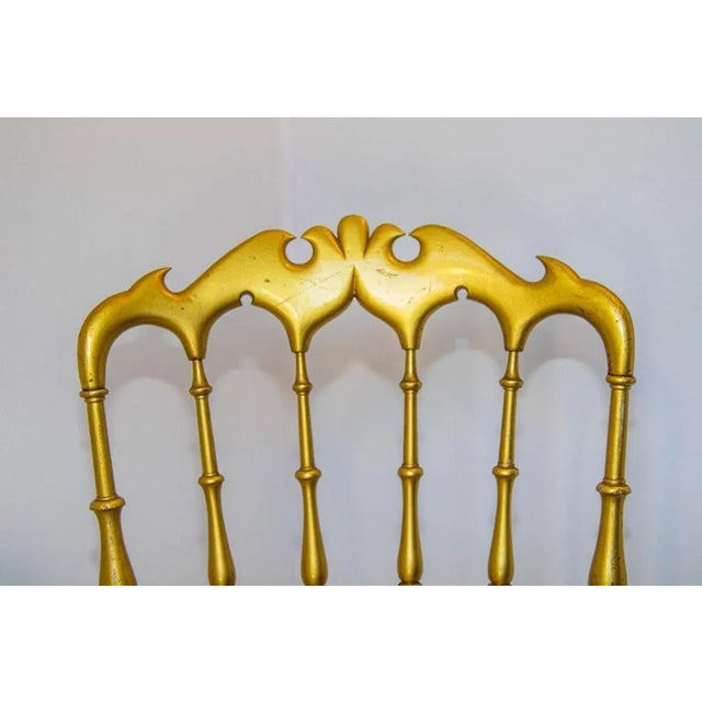 1960s Vintage Gilt Wood Chiavari Side Chair For Sale In Palm Springs - Image 6 of 13