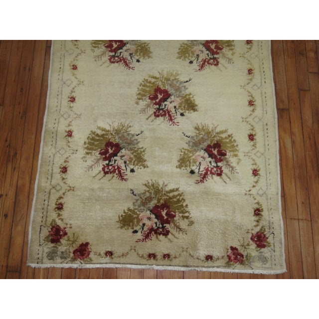 Vintage Zabihi Collection Turkish Anatolian Floral Runner - 3'8" x 8'10" For Sale - Image 9 of 9