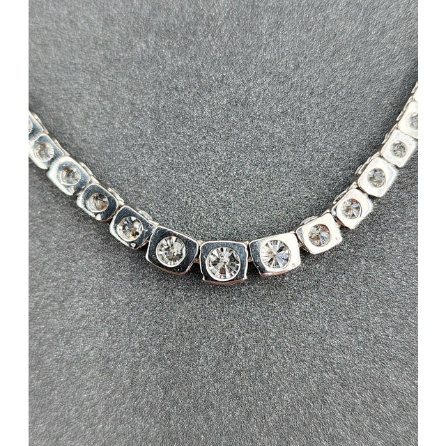 9.15 Ct Riviera Graduated Diamond Necklace For Sale In Chicago - Image 6 of 8