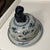Late 20th Century Large Blue & White Porcelain Dragon Temple Jar With Foo Dog Lid For Sale - Image 5 of 12