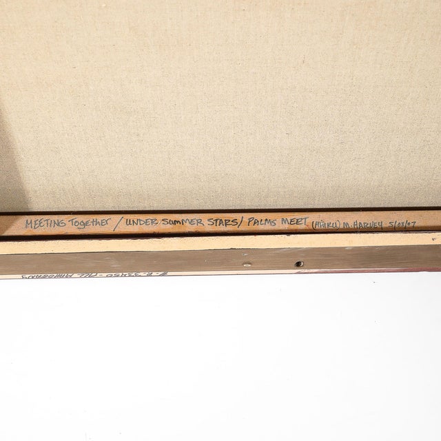 Modernist Oil on Linen Painting Entitled "Dancers" by Michele Harvey For Sale - Image 16 of 18