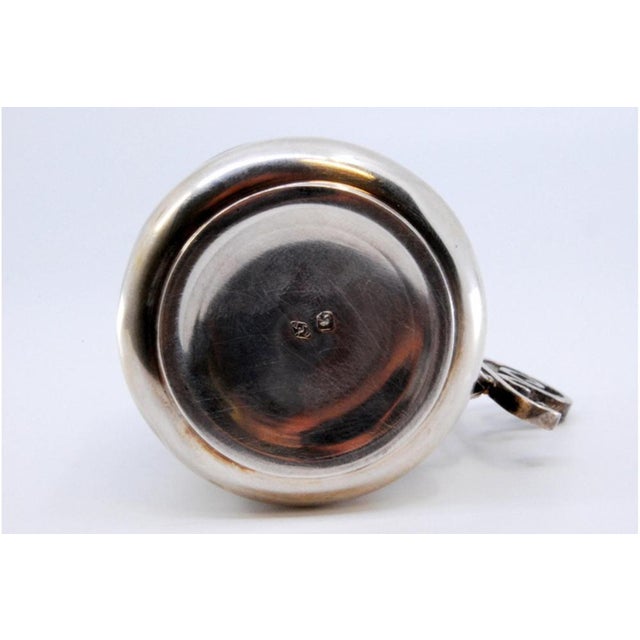 Silver Silver Cup with Scrolls Handle and Relief Rim For Sale - Image 8 of 10