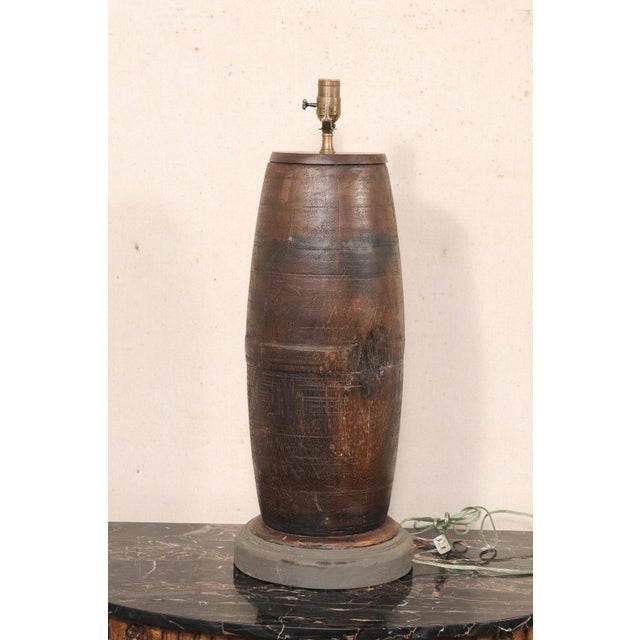 Antique British Colonial Column Table Lamp For Sale - Image 9 of 10