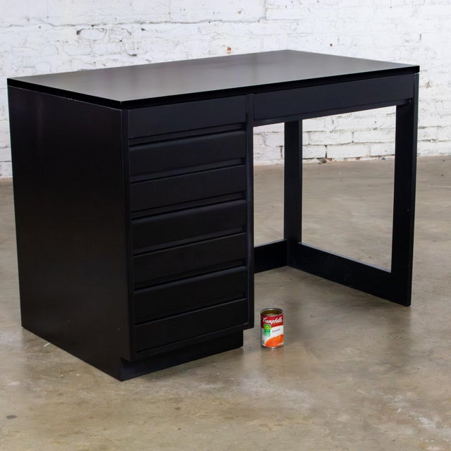 Mid-20th Century MCM Desk by Sligh Furniture Cross Country Line With Black Painted Frame For Sale - Image 17 of 17