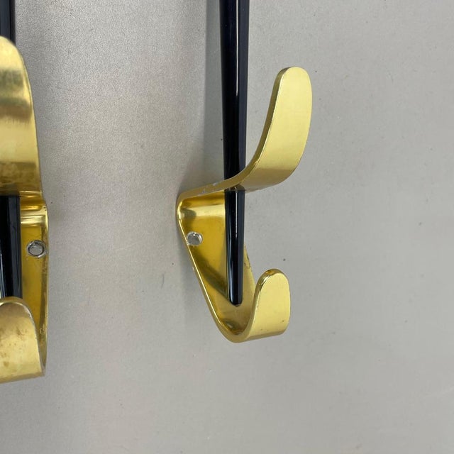 Brass Wardrobe Hook Coat Rack Elements in the style of Carl Auböck, Austria, 1950s, Set of 3 For Sale - Image 11 of 18