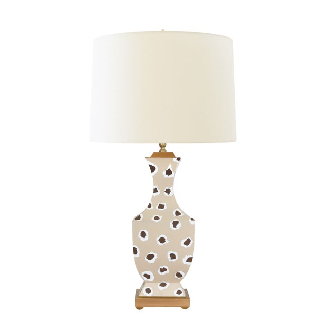 New special order item. Not vintage. Add a wild touch to your space with the Gina handpainted tole table lamp. Featuring a...