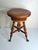 Victorian Antique H. Holtzman & Sons Victorian Adjustable Swivel Piano Stool With Glass Ball Claw Feet For Sale - Image 3 of 17