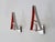 1970s Triangular Wall Sconces in Chrome and Orange Metal, 1970s, Set of 2 For Sale - Image 5 of 9