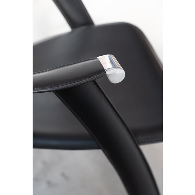 Italian Leather Armchair from Stine Line, 1990s For Sale - Image 5 of 12