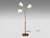 Swedish Mid-Century Modern, Adjustable Floor Lamp, Wood, Brass, Red Lacquer, Sweden, 1940s An interesting brass, wood, and...