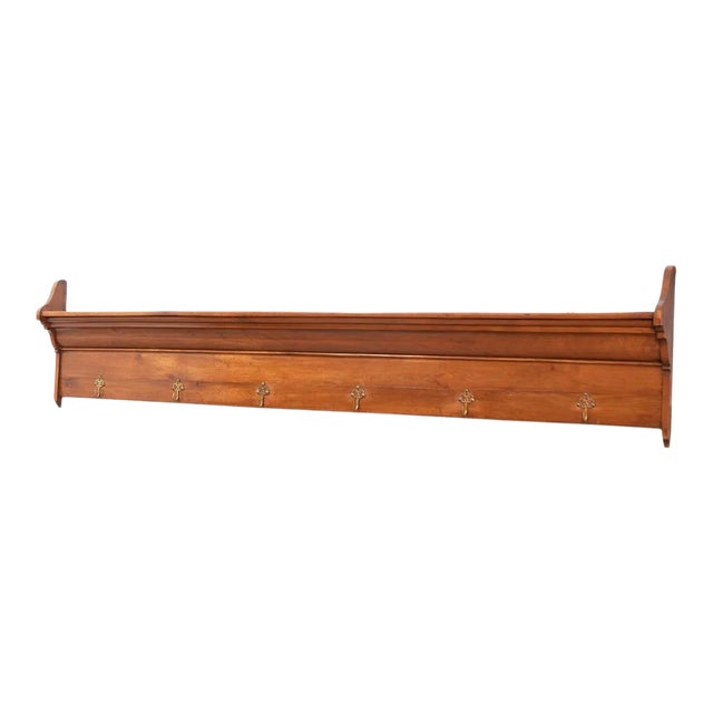 French 19th Century Fruitwood Plate and Coat Rack For Sale