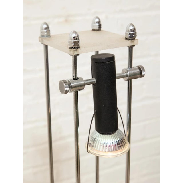 Vintage Italian Adjustable Multi-Light Chrome Floor Lamp For Sale - Image 4 of 6
