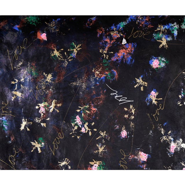 Love in Black and Gold - Original Painting With Quartz by Judith W Winslow For Sale In Monterey, CA - Image 6 of 9