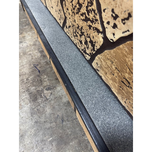1970s Vintage Boho Faux Stone Bar For Sale - Image 5 of 10