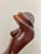 Brown Mid Century Modern Carved Figure Sculpture | in the Style of F. Simeon For Sale - Image 8 of 12