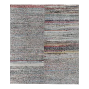 Vintage Two Panel Turkish Palas Kilim Rug 9'2'' X 10'4''