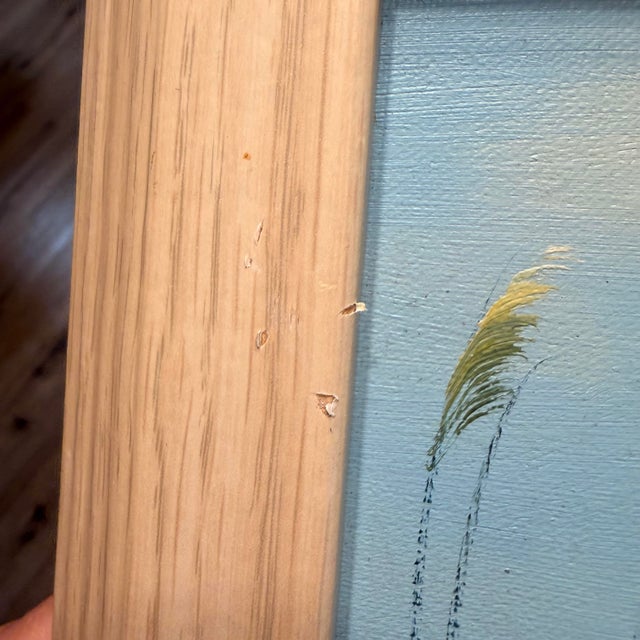 Vintage Coastal Seascape Oil Paintings - Framed Ocean Sunrise & Seaside Art Signed by Davis - Set of 2 For Sale In Houston - Image 6 of 8