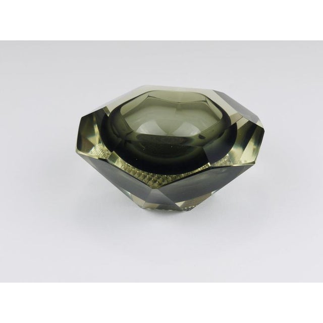 Sommerso Faceted Diamond Caviar Bowl in Murano Glass by Mandruzzato, Italy, 1960s For Sale - Image 9 of 13