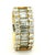 Antique White 1980s American 18k Gold 4.60 Carat Diamond Wide Band Ring, Size 6.5 For Sale - Image 8 of 12