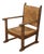 Vintage Brutalist Wooden Armchair For Sale