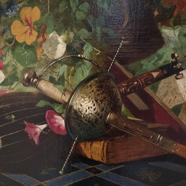 Still Life, Oil on Canvas, 1850s For Sale - Image 4 of 10