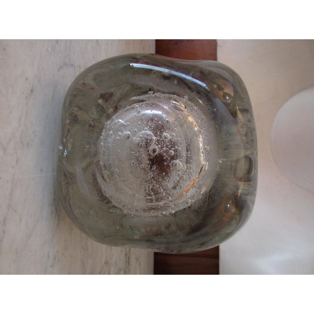 Glass 1950s French Modernist Style Crystal Vase by Cristallerie Schneider For Sale - Image 7 of 9
