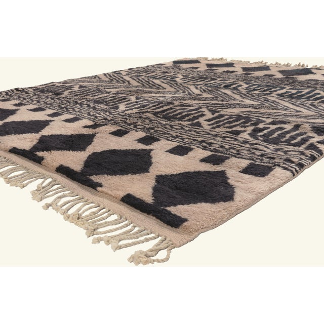 22108 Contemporary Beni Mrirt Moroccan Rug, 07'03 x 08'08. The Atlas Covenant: A Modern Beni Mrirt Moroccan Masterpiece of...