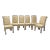 Set of Six Mastercraft Hollywood Regency Style Upholstered Dining Chairs For Sale