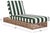 2020s Gillian Chaise Lounge, Heather Tan/Hunter Green Stripe For Sale - Image 5 of 12