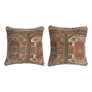 24"x24" SET OF 2 - Vintage Cushion Covers. Handmade Rug Pillows. Throw Pillows For Sale