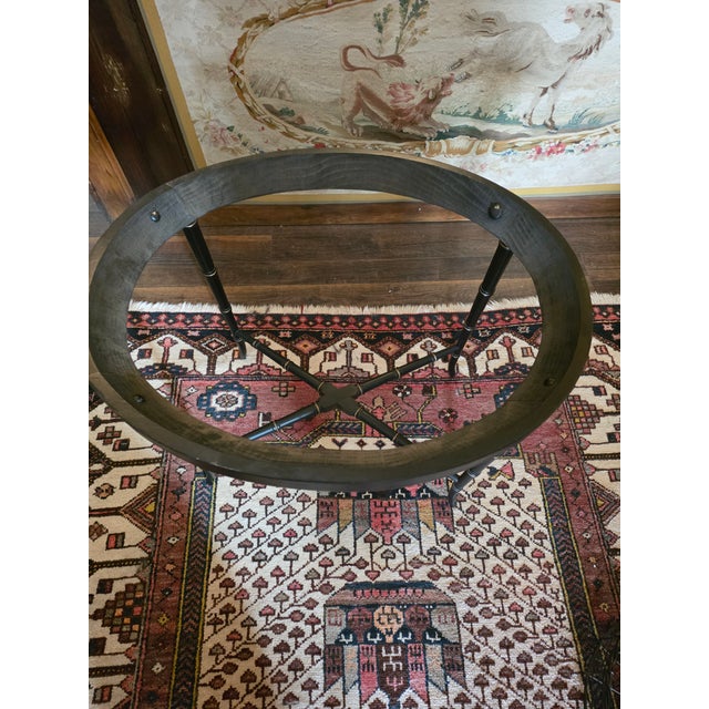 Black and Gold Papier Mache Tray Table For Sale In San Antonio - Image 6 of 9