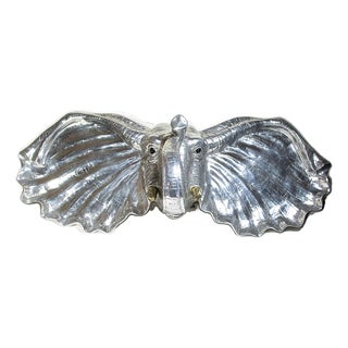 Arthur Court Aluminum Elephant Serving Tray Safari Barware Platter For Sale