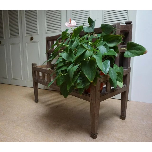 Wood Early 19th Century Oak Garden or Porch Planter Stand For Sale - Image 7 of 18