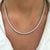Silver 14k White Gold 7.37ct Round Diamond 4 Prongs Princess Chain Tennis Necklace For Sale - Image 8 of 8