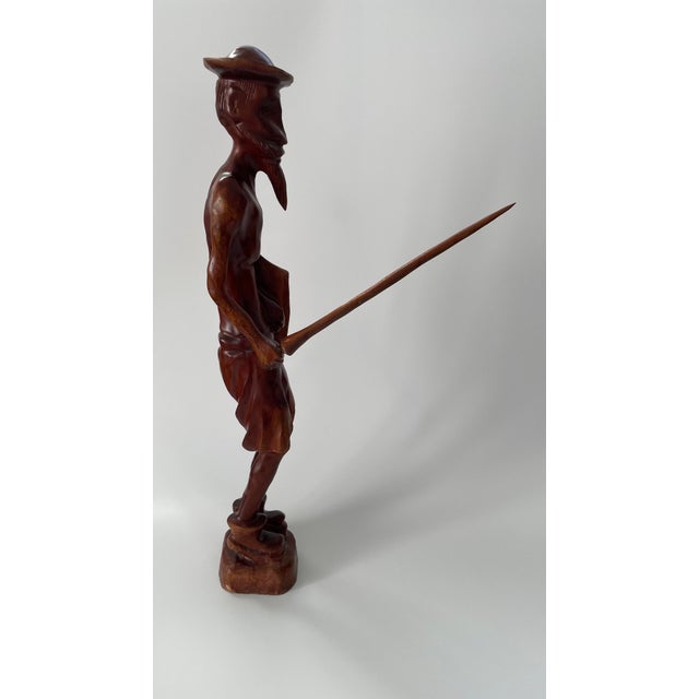 Vintage Don Quixote Wood Carving Sculpture For Sale - Image 4 of 15