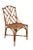 Green 4 Vintage Rattan Style Side Chairs, Cane Seats With Green/White Cushions For Sale - Image 8 of 8