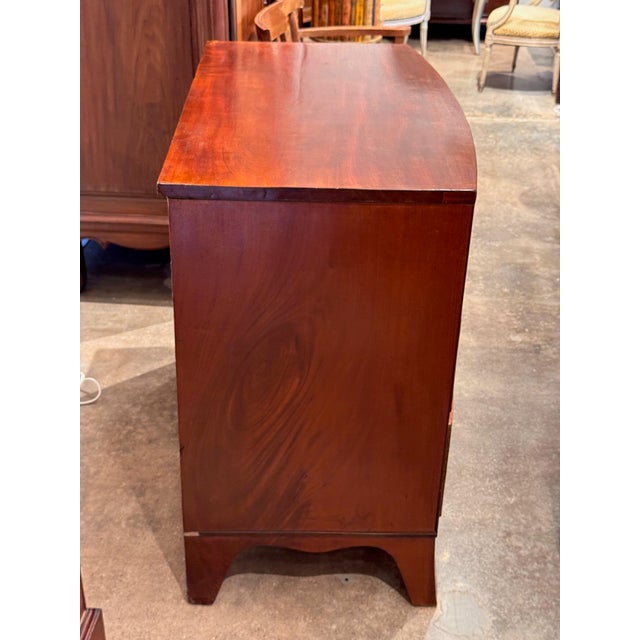 19th Century Mahogany Bowfront Chest For Sale - Image 9 of 10