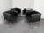 Black Cubica Armchairs in Black Leather by Tito Agnoli for Zanotta, Italy, 2010s, Set of 4 For Sale - Image 8 of 8