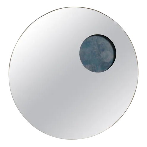 Transito Clear and Cobalt Blue Glass and MDF Wall Mirror by Casa Casati For Sale