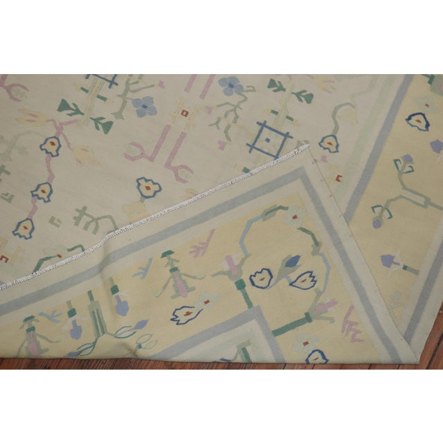 Textile Late 20th Century Zabihi Collection Indian Dhurrie Rug - 9'7" x 13'11" For Sale - Image 7 of 11