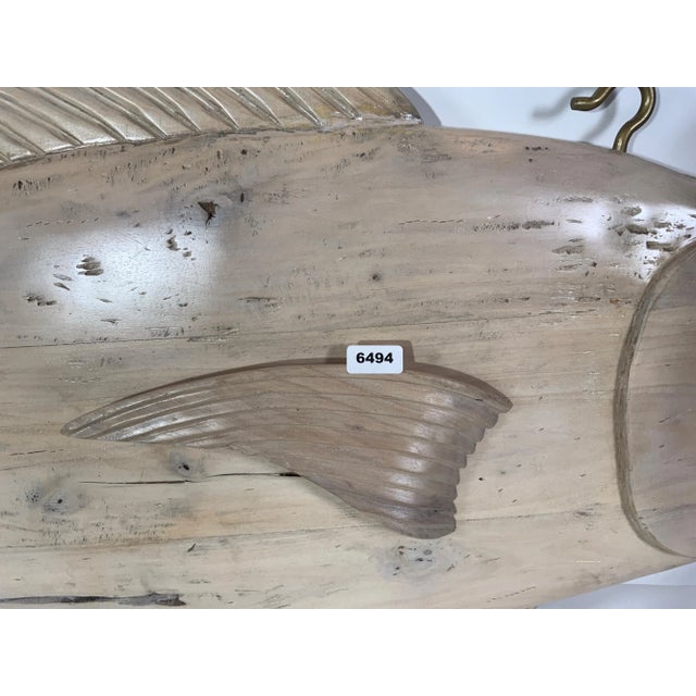Wood Six Foot Carved Wood Tuna Fish For Sale - Image 7 of 12