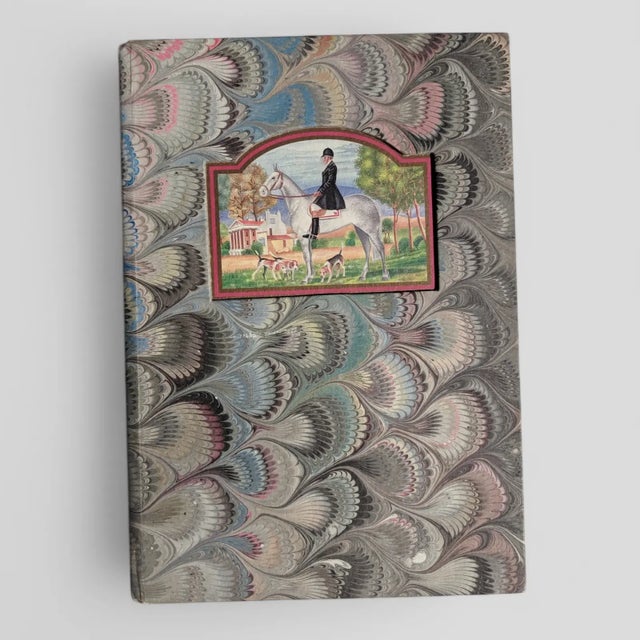 Vintage Italian Il Papiro Marbled Equestrian Sketchbook Notebook For Sale - Image 9 of 12