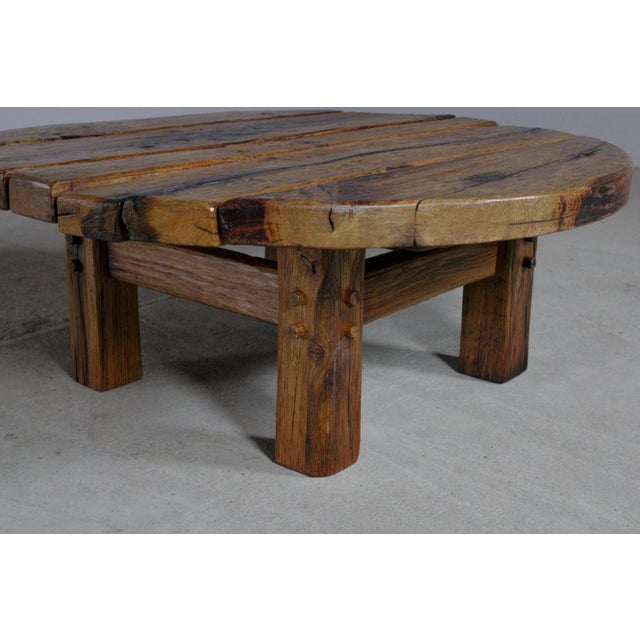 Rustic Round Coffee Table, France, 1960s For Sale - Image 5 of 6