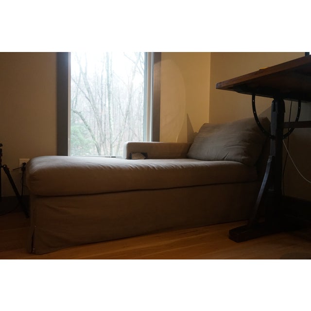 Mid-Century Modern Belgian Track Arm Right-Arm Chaise For Sale - Image 3 of 3