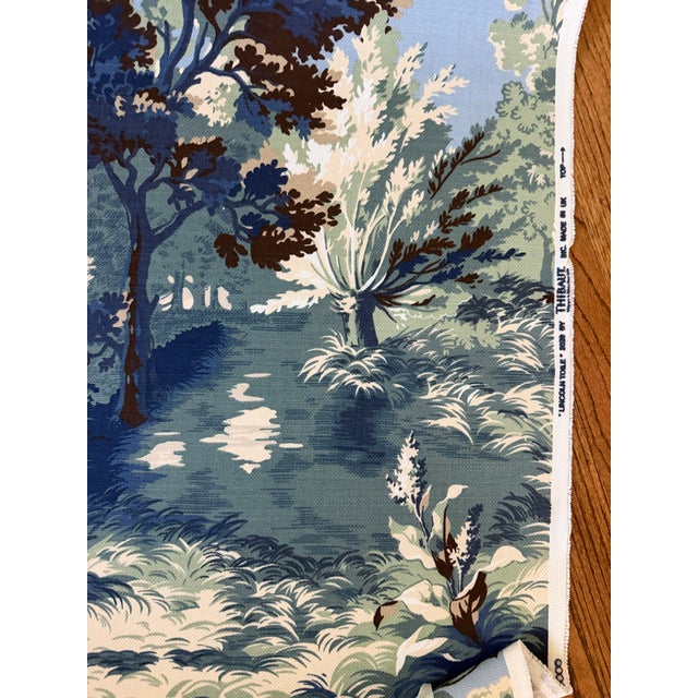 Teal Thibaut F910867 Lincoln Toile Navy and Teal Fabric 3 3/4 Yards For Sale - Image 8 of 8