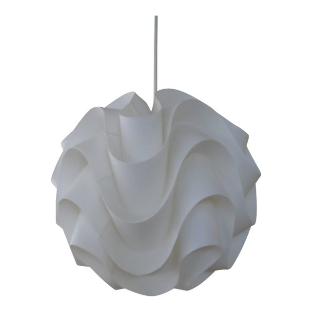 Mid-Century Modern Origami Plastic-Paper Chandelier For Sale