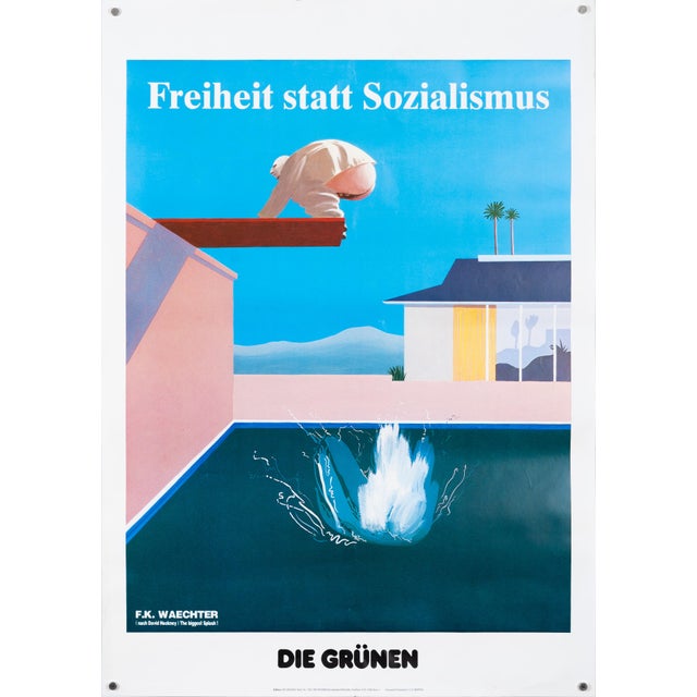 Freedom Instead of Socialism - The Greens - 1990 - Original Political Poster by f.k. Waechter David Hockney) For Sale - Image 9 of 9