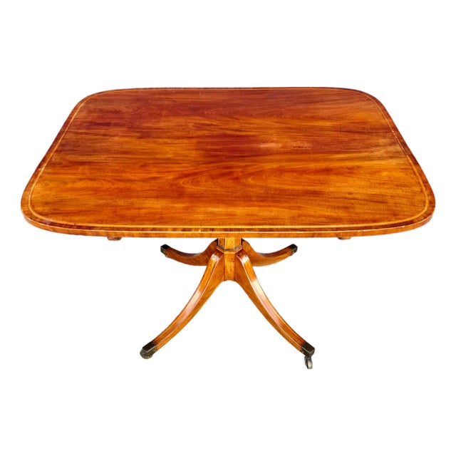 Regency Inlaid Mahogany Center or Games Table For Sale